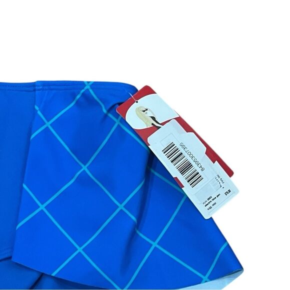 NWT Spanx Blue Flirty Skirted Swim Bikini Bottom. Size 12. ruffle swimsuit New - Picture 4 of 9